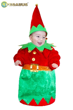 ELFO di BABBO NATALE neonato (saccottino)